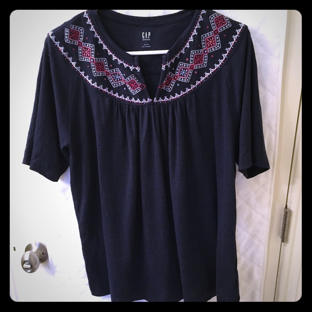 Maternity-GAP linen tee